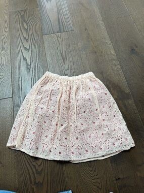 Gymboree Pink Lace Circle Skirt with Floral Lining